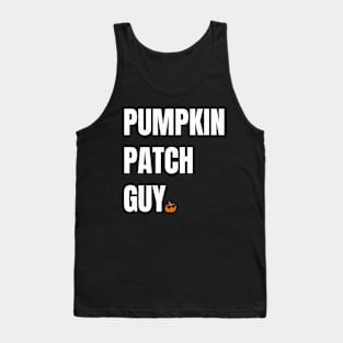 Pumpkin Patch Guy - Minimalist Design with a Pumpkin Tank Top